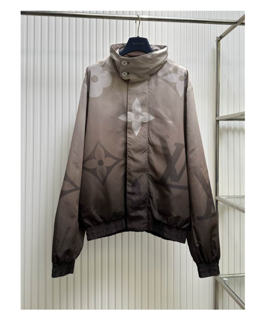 Louie Vuitton Button up/Zipper scarf jacket with extra drip