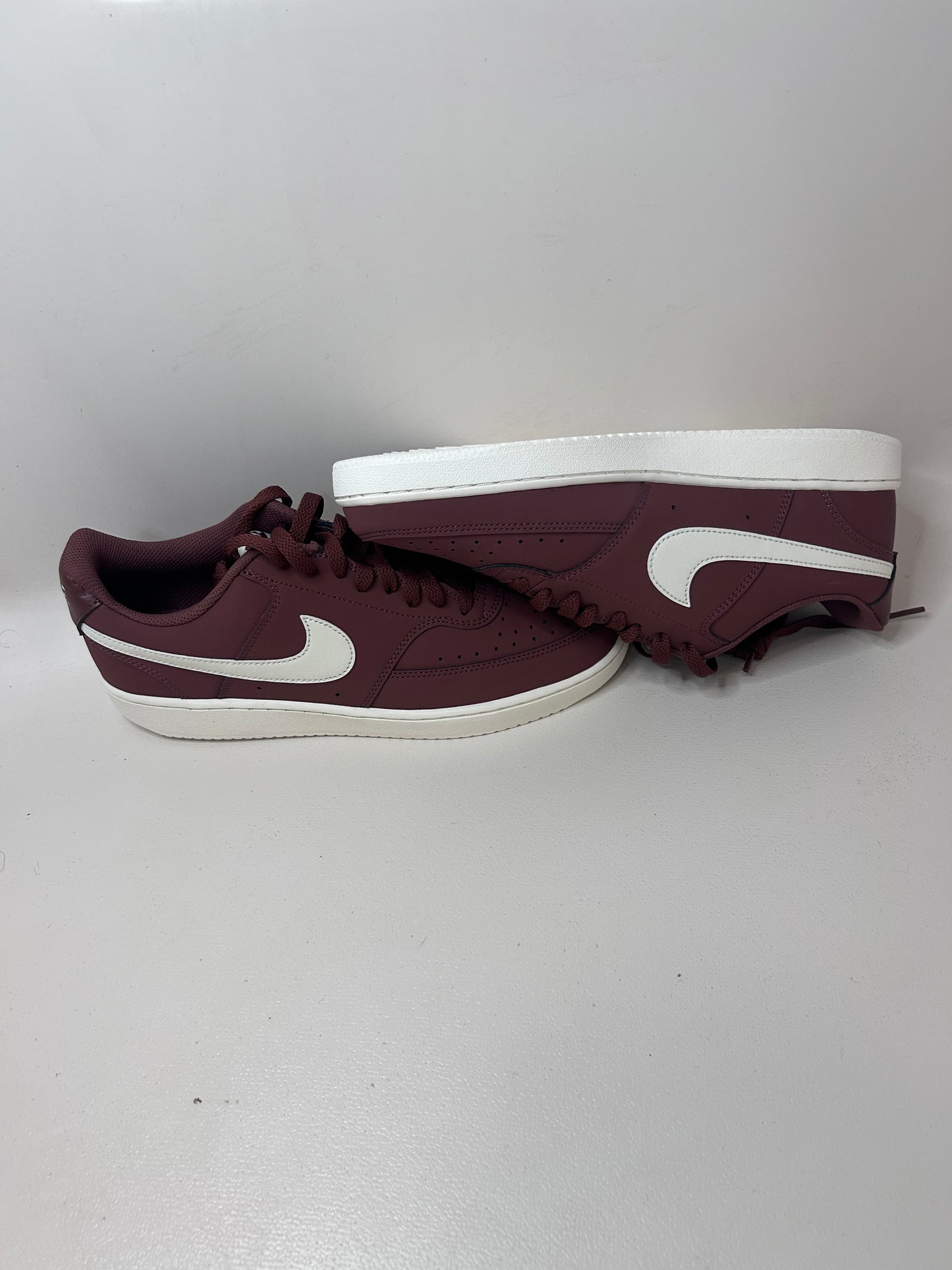 Nike Court Vision Lo, size 9.5 ,Red Sepia/Pale Ivory