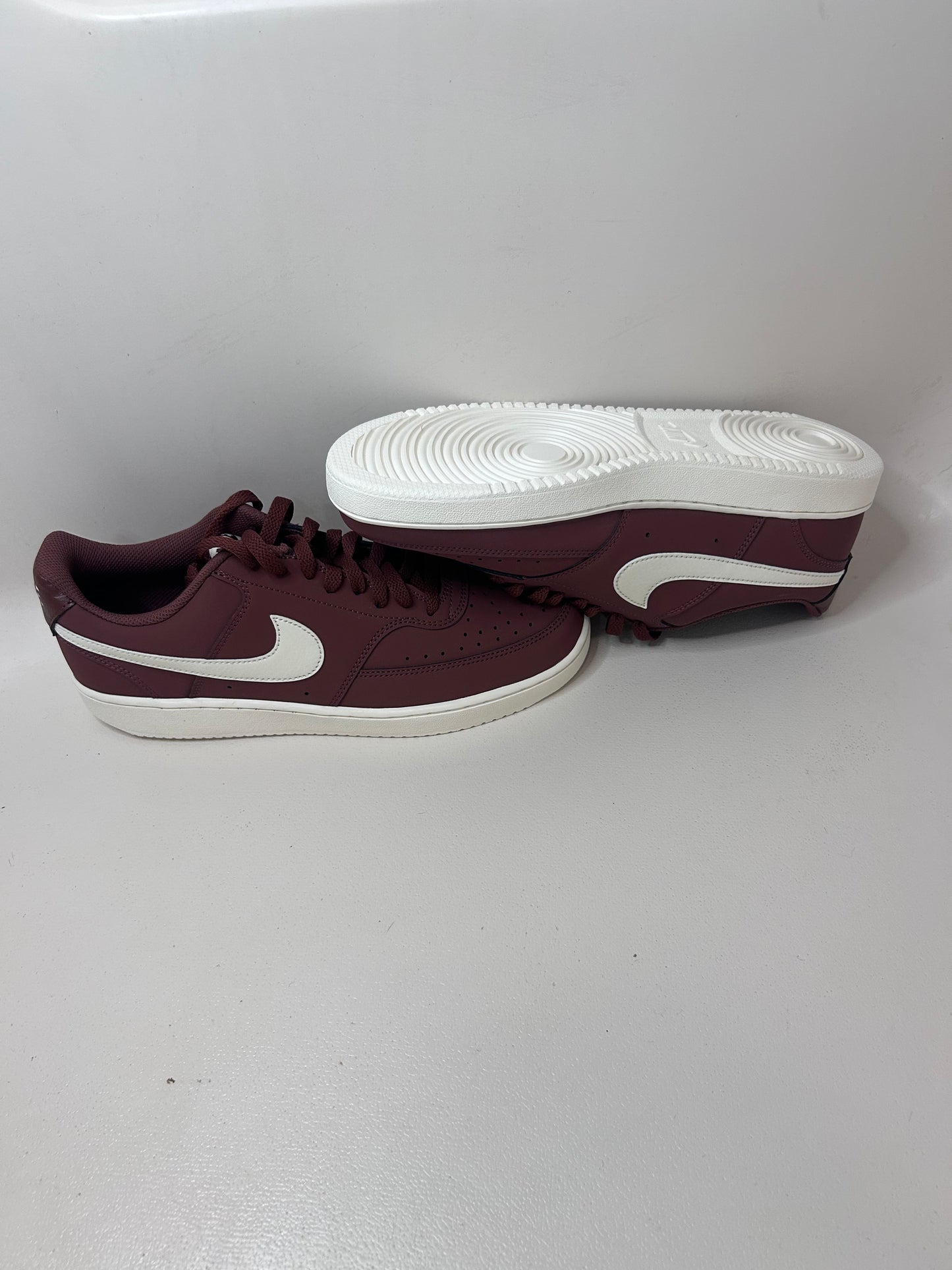 Nike Court Vision Lo, size 9.5 ,Red Sepia/Pale Ivory