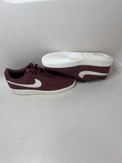 Nike Court Vision Lo, size 9.5 ,Red Sepia/Pale Ivory