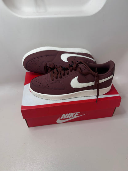 Nike Court Vision Lo, size 9.5 ,Red Sepia/Pale Ivory