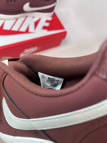 Nike Court Vision Lo, size 9.5 ,Red Sepia/Pale Ivory