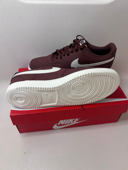 Nike Court Vision Lo, size 9.5 ,Red Sepia/Pale Ivory